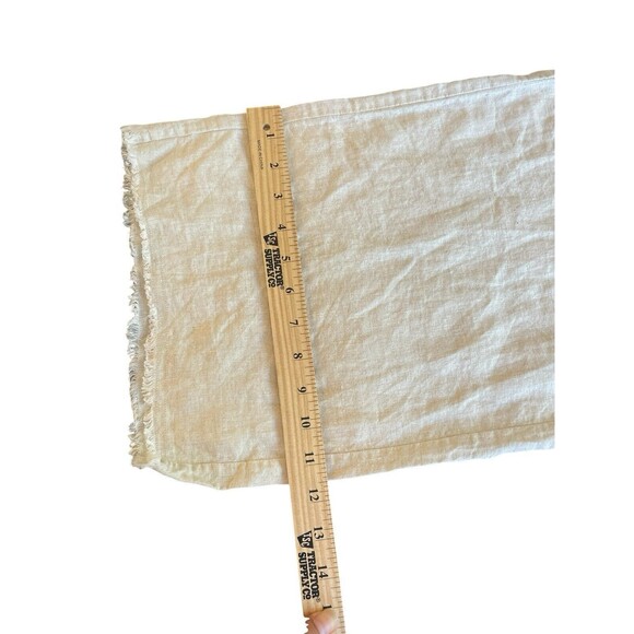 Saks Fifth Avenue Blue XL ivory Linen Pants Womens Pull-On Wide Leg Drawstring - Picture 12 of 13